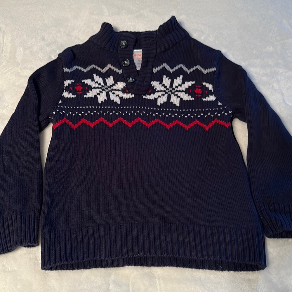 Gymboree Boys Sweater in Navy with Snowflake detail xs(4)